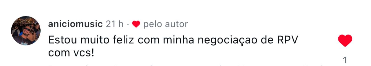 Comentário de cliente no Instagram sobre a Liberta